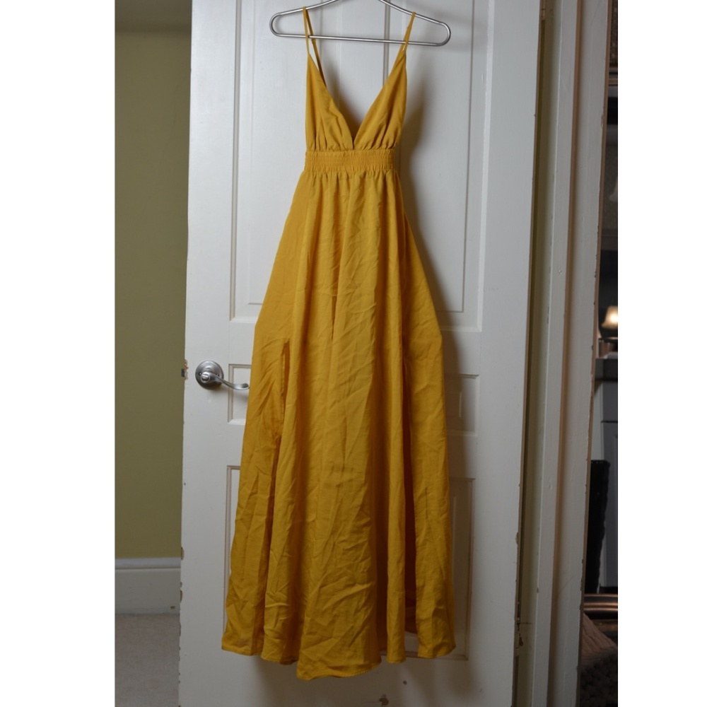 Yellow Flowy Maxi Dress